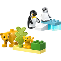 LEGO DUPLO 10442 Vilde dyrefamilier: pingviner og løver