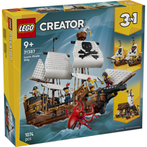 LEGO Creator 31387 Ikonisk piratskib <DIV STYLE="background-color:#FFFF00"><SPAN STYLE="color:#006600"><CENTER><B>Ordre med dette produkt<BR>sendes 1. juni</B></CENTER><SPAN STYLE="color:#FFFFFF"></DIV>