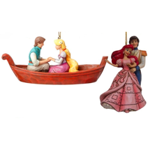 Disney Jim Shore 4057964 <BR> Ariel and Rapunzel Hanging Ornaments Set Of 2