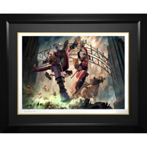 Sideshow - Art Print - The Joker and Harley Quinn Arkham Asylum Breakout
