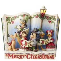 Disney Jim Shore 6002840 <BR> Christmas Carol Storybook <BR> "Merry Christmas"
