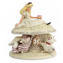 Disney Jim Shore 6005957 <BR> Alice in Wonderland White Woodland <BR> "Whimsy and Wonder"