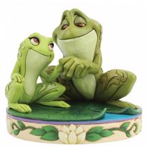 Disney Jim Shore 6005960 <BR> Tiana and Naveen as Frogs <BR> "Amorous Amphibians"