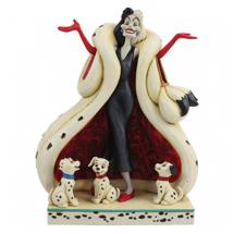 Disney Jim Shore 6005970 <BR> Cruella De Vil and Puppies <BR> "The Cute and the Cruel"