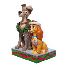 Disney Jim Shore 6007071 <BR> Christmas Lady & Tramp <BR> "Decked out Dogs"