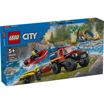 LEGO City 60412 Firhjulstrukket brandbil med redningsbåd