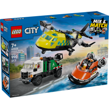 LEGO City 60505 Remix – Fly, servicevogn og luftpudebåd