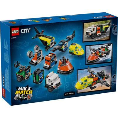 LEGO City 60505 Remix – Fly, servicevogn og luftpudebåd