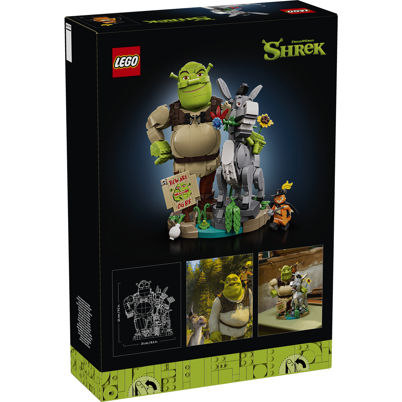 LEGO Shrek 72423 Shrek, Æsel og Den bestøvlede kat <DIV STYLE="background-color:#FFFF00"><SPAN STYLE="color:#006600"><CENTER><B>Ordre med dette produkt<BR>sendes 3. august</B></CENTER><SPAN STYLE="color:#FFFFFF"></DIV>