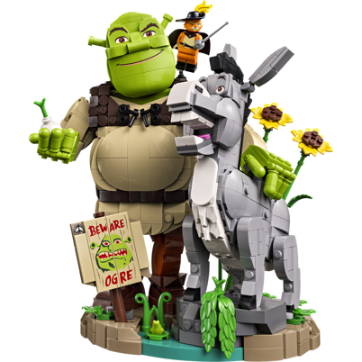 LEGO Shrek 72423 Shrek, Æsel og Den bestøvlede kat <DIV STYLE="background-color:#FFFF00"><SPAN STYLE="color:#006600"><CENTER><B>Ordre med dette produkt<BR>sendes 3. august</B></CENTER><SPAN STYLE="color:#FFFFFF"></DIV>