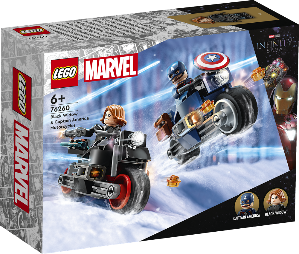 LEGO Super Heroes 76260 Black Widow og Captain Americas motorcykler