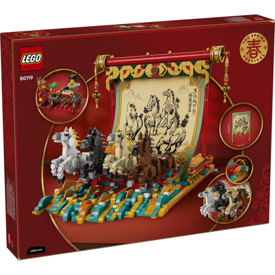 LEGO Chinese New Year 80119 Lærred med galoperende heste