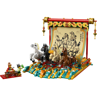 LEGO Chinese New Year 80119 Lærred med galoperende heste