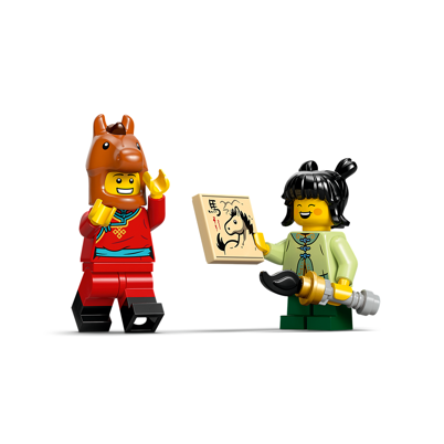 LEGO Chinese New Year 80119 Lærred med galoperende heste