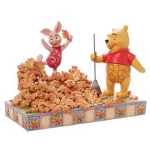Disney Jim Shore 6008990 <BR> Piglet Playing In A Pile Of Leaves <BR> (That Pooh Just Raked)