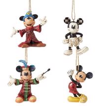 Disney Jim Shore 6013565 <BR> Mickey Mouse Hanging Ornaments (Pack of 4)