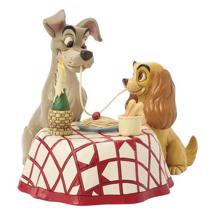 Disney Jim Shore 6016899 <BR> Dinner for Two (Lady & Tramp - Candle Lights Up)