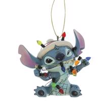 Disney Jim Shore 6017545 <BR> Stitch Wrapped in Lights Ornament