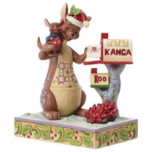 Disney Jim Shore 6018707 <BR> Kanga & Roo Christmas. Roo's Holiday Wish